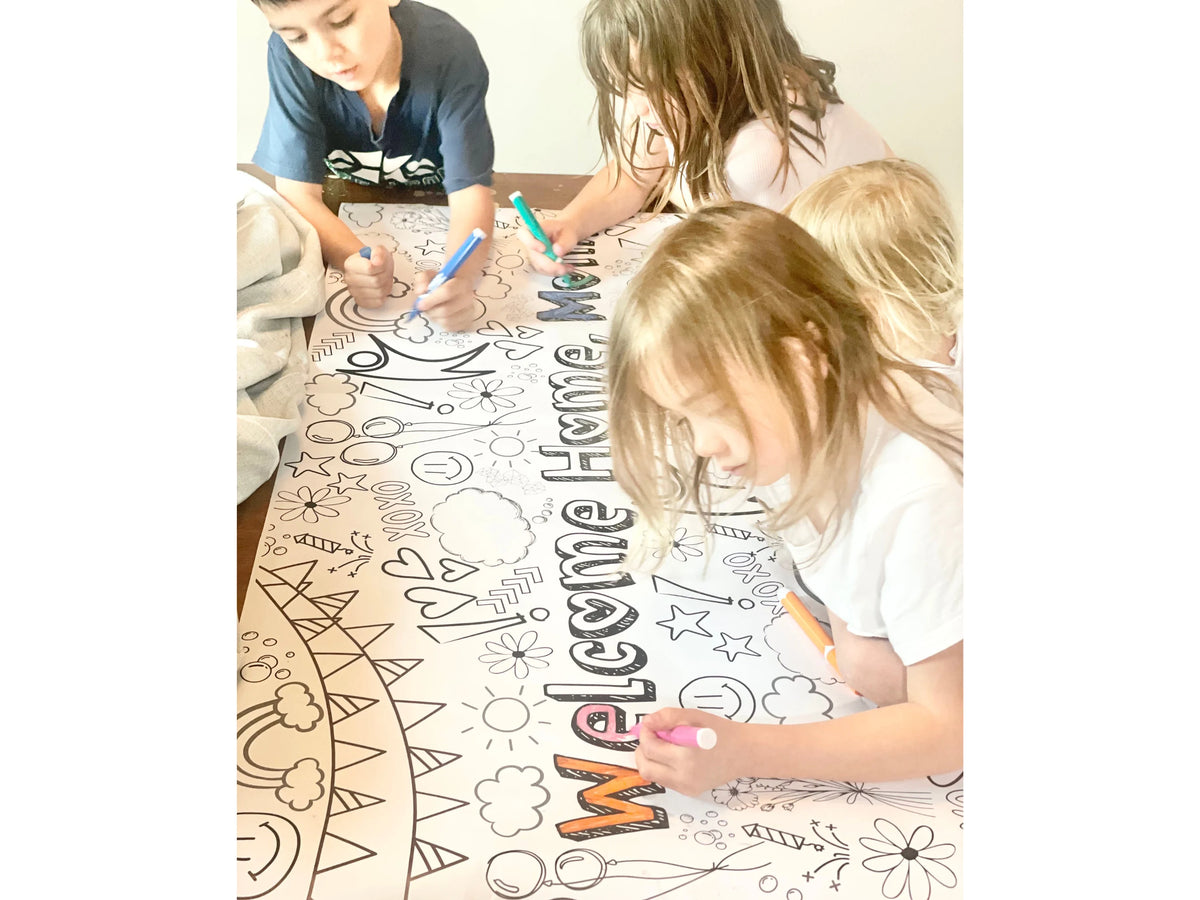 Welcome Home Coloring Banner