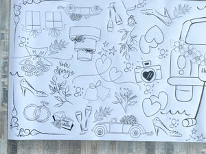 Custom Wedding Coloring Banner