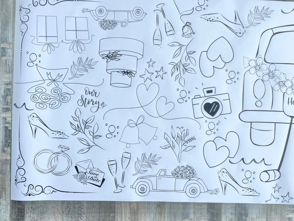 Custom Wedding Coloring Banner