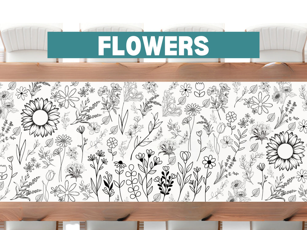 Wildflower Coloring Banner