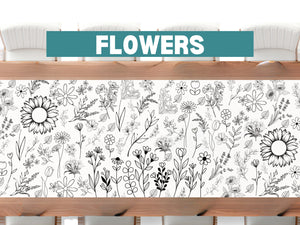Wildflower Coloring Banner