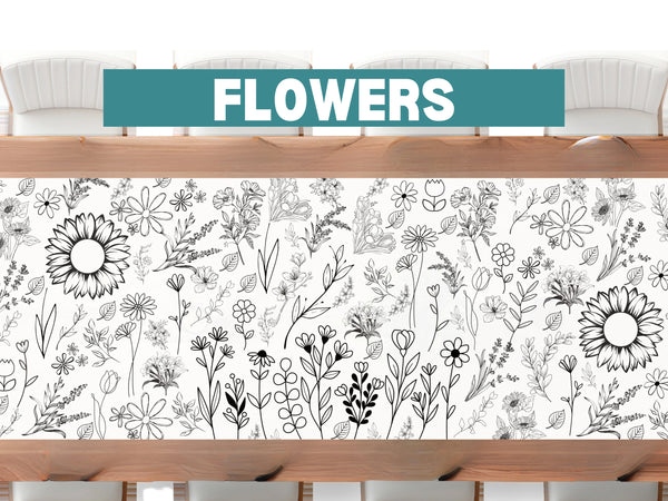 Wildflower Coloring Banner