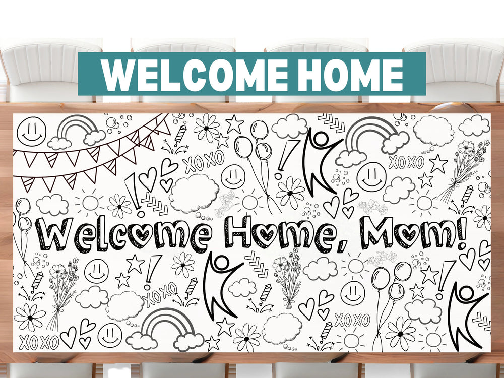 Welcome Home Personalized Coloring Banner