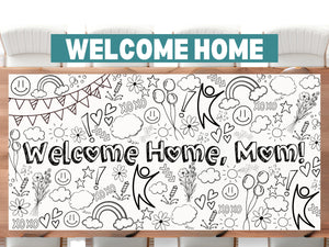 Welcome Home Personalized Coloring Banner