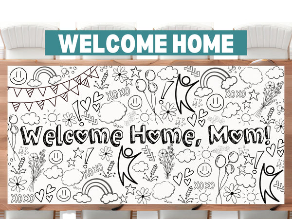 Welcome Home Personalized Coloring Banner