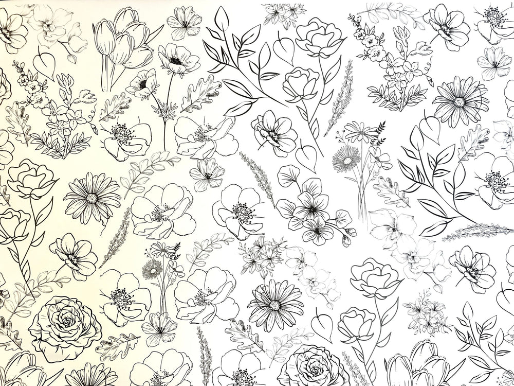 Wildflower Coloring Banner