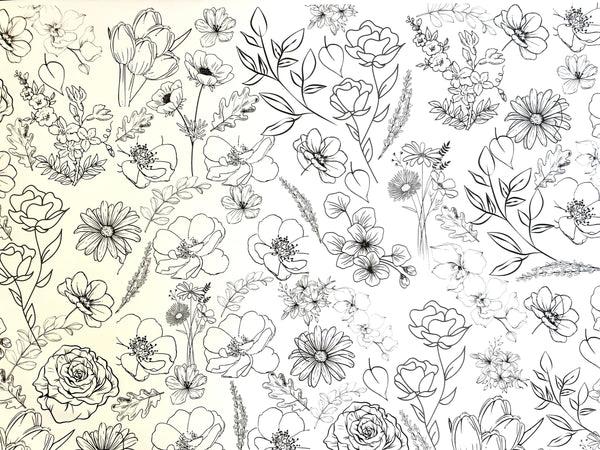 Wildflower Coloring Banner