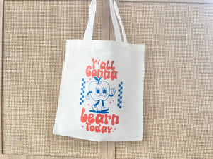 Trendy Retro Tote Bag Teacher Appreciation Present Back to School Gift End of School Daycare Montessori PreK School Thank You Gift for Staff