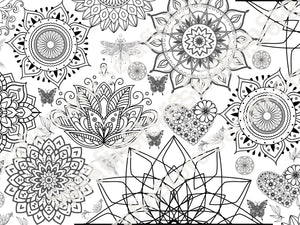 Large Mandala Coloring Banner