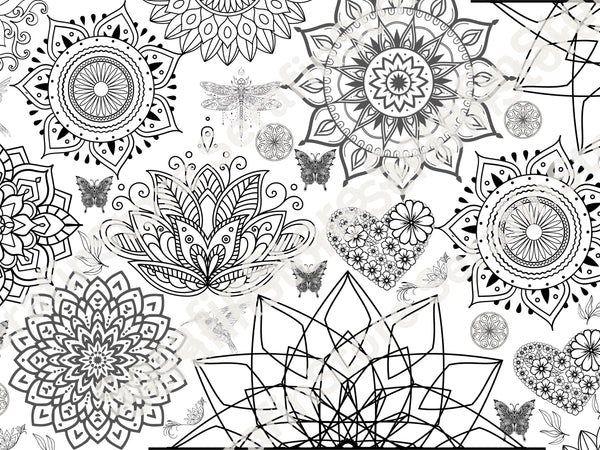 Large Mandala Coloring Banner