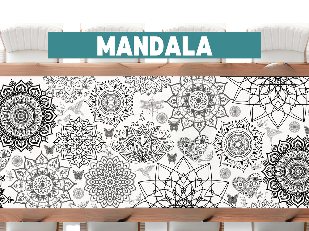Large Mandala Coloring Banner