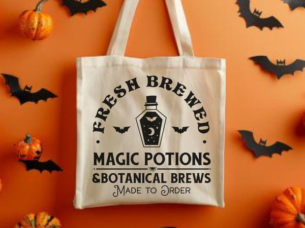 Fall Farmers Market Halloween Tote Bag - Eco Friendly Funny Reusable Gift