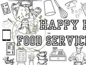 Health care food worker Coloring Banner