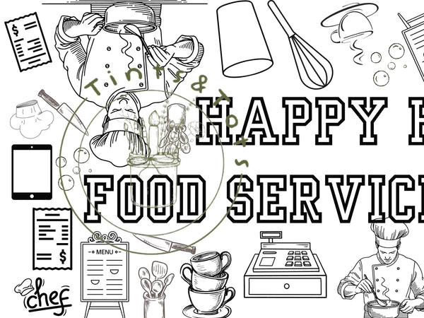 Health care food worker Coloring Banner
