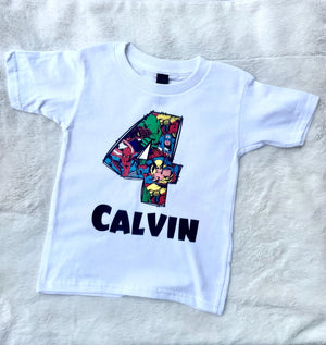 Personalized Name Marvel Birthday Shirt