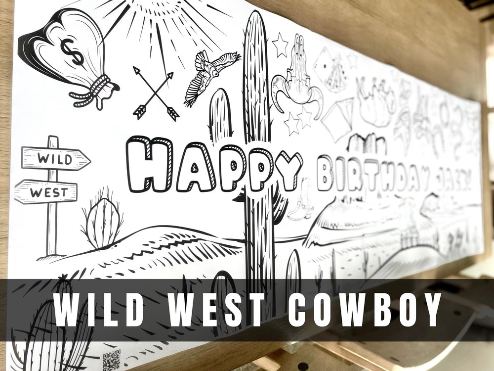 Wild West Coloring Banner