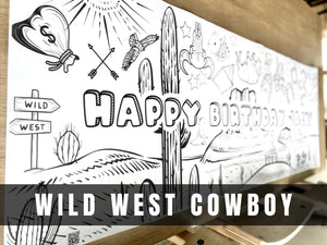 Wild West Coloring Banner