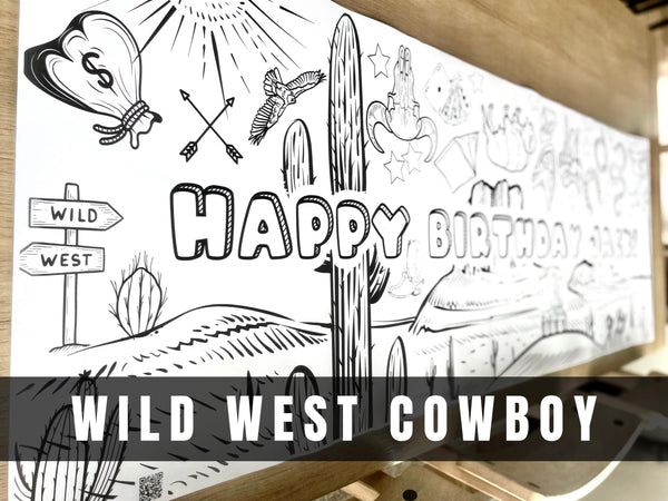 Wild West Coloring Banner