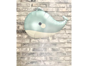 Matte Large Whale Blue Balloon Birthday Party Under the Sea Baby Shower Gentle Sea Ocean Theme Party Decor Jumbo Mylar Nautical Coastal idea