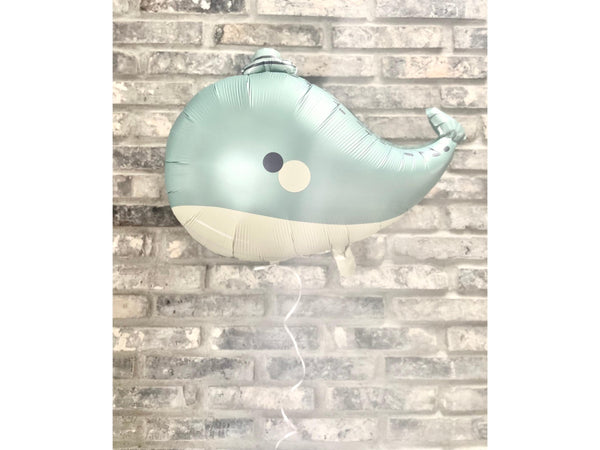 Matte Large Whale Blue Balloon Birthday Party Under the Sea Baby Shower Gentle Sea Ocean Theme Party Decor Jumbo Mylar Nautical Coastal idea