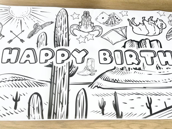 Wild West Coloring Banner