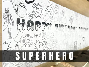 Superhero Theme Coloring Banner