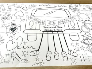 Custom Wedding Coloring Banner