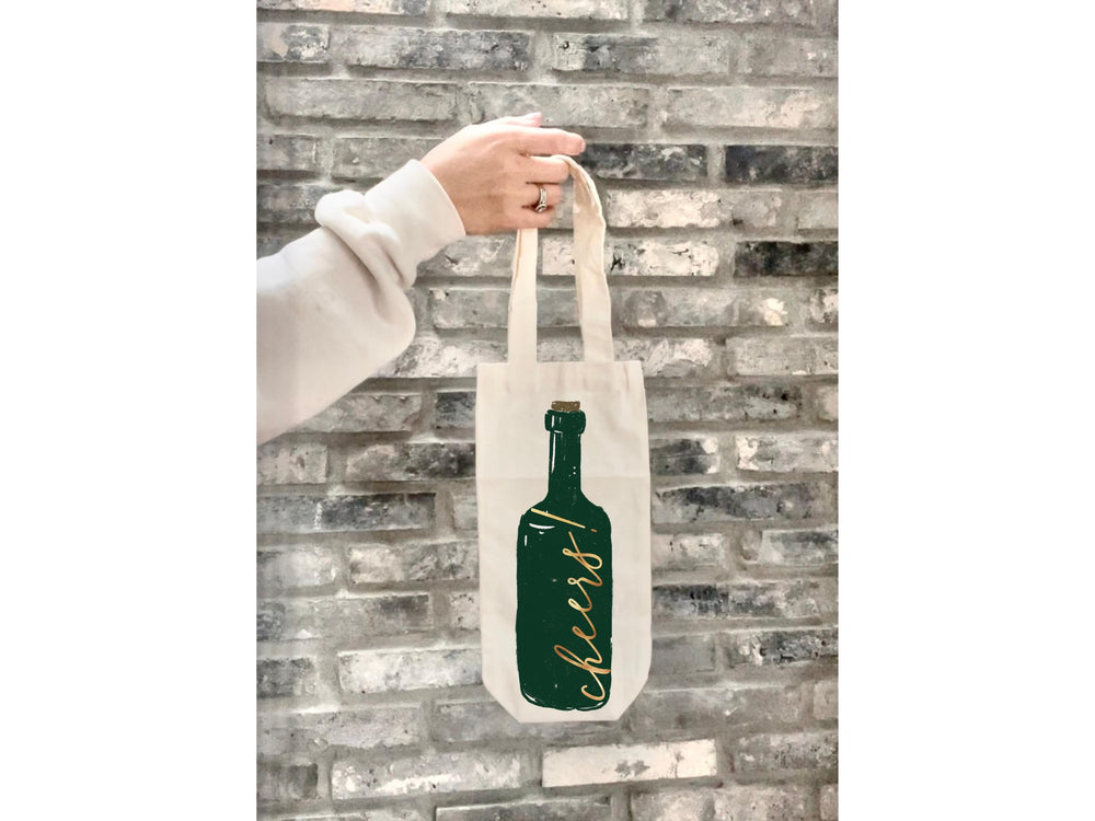 CHEERS Gift Wine Carrier Housewarming Party Gift idea Wedding Favor Bag Dinner Party Modern Minimalist Reusable Eco Friendly Anniversary