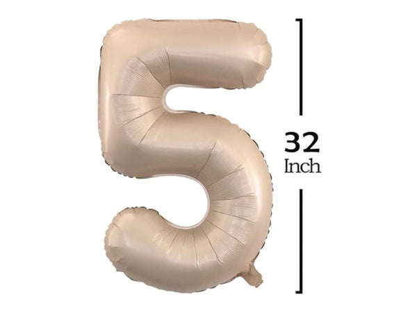 LARGE 40" Boho 50th Birthday Balloon Decor Fifty Year Beige Matte Heart Balloon Carmel Foil Party Decoration Second Party 50 Year Anniversar