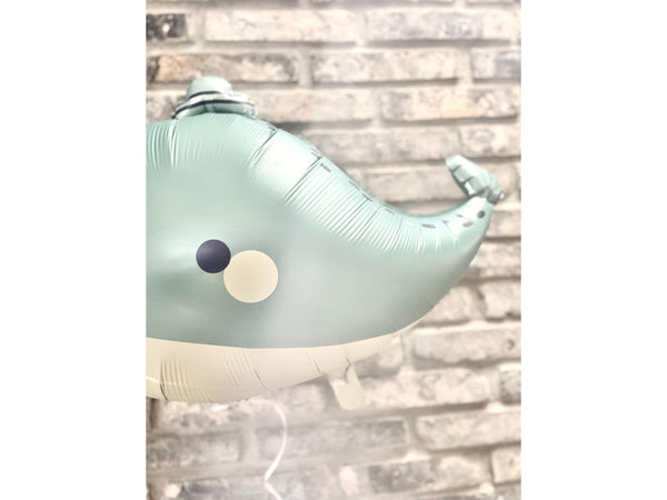 Matte Large Whale Blue Balloon Birthday Party Under the Sea Baby Shower Gentle Sea Ocean Theme Party Decor Jumbo Mylar Nautical Coastal idea