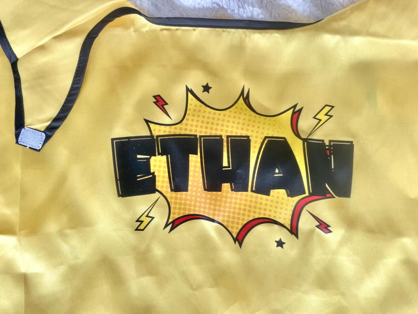 CUSTOM Superhero Cape Name Mask Wonder Woman Birthday Personalized Word Make Believe Toddler Pretend Play Marvel Party Favor Avengers DC