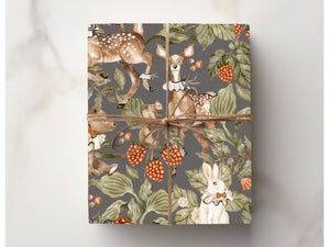 Dark Academia Wrapping Paper Wild Forest Fruit Tree Gift Wrap Bachelorette Party Teen Gift College Girl Birthday Bridal Shower Wedding Mom