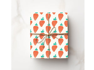 Strawberry Abstract Gift Wrap