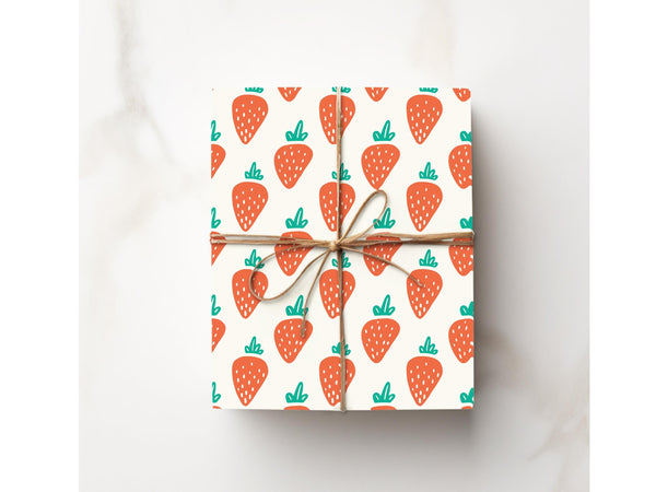 Strawberry Abstract Gift Wrap