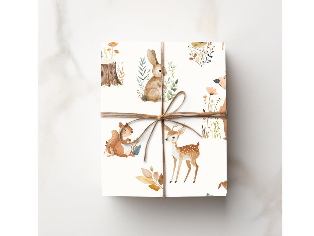 Woodland Animal Gift Wrap