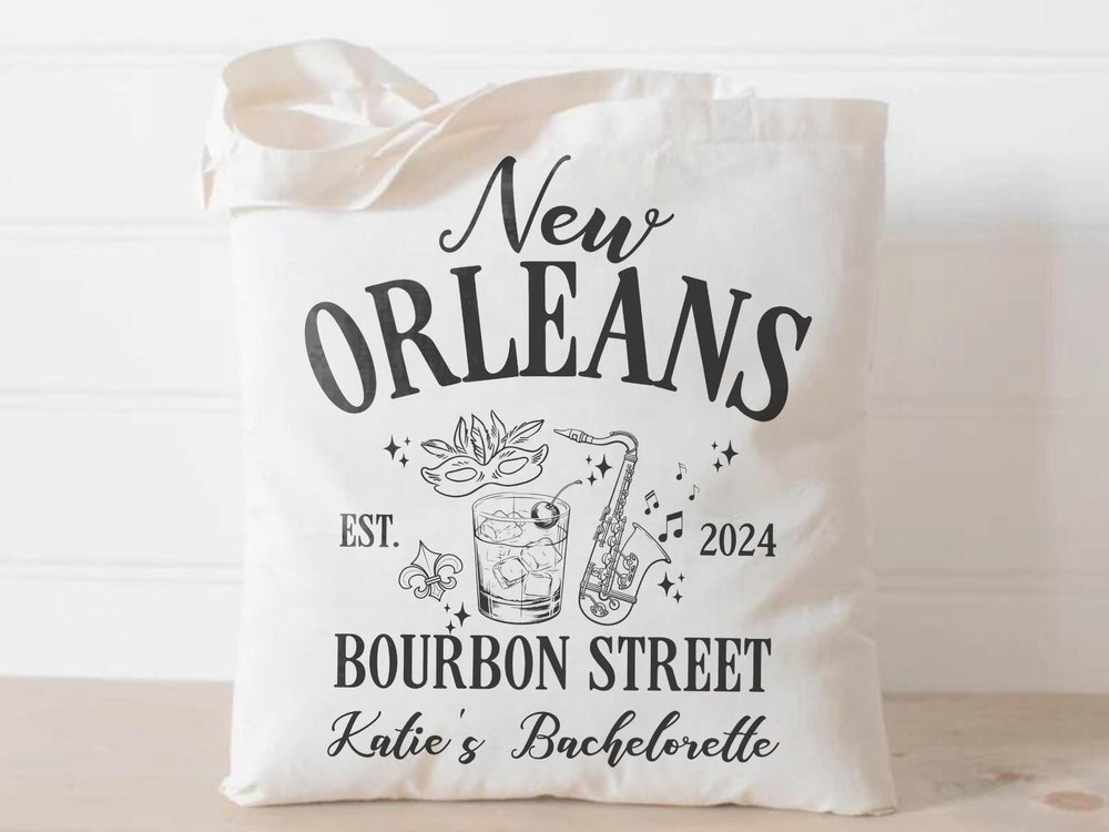 Eco Friendly Wedding Gifts New Orleans Bridal Group Bourbon Street Tote Bag Crescent City Crawfish Maid of Honor Gift Party ideas Vacation
