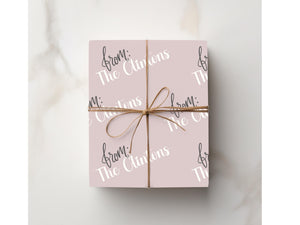 Rose Gold Custom Name Minimalist From Wrapping Paper Bridal Shower Gift Wrap Personalized Text Bride Special Occasion Wrap Roll Birthday