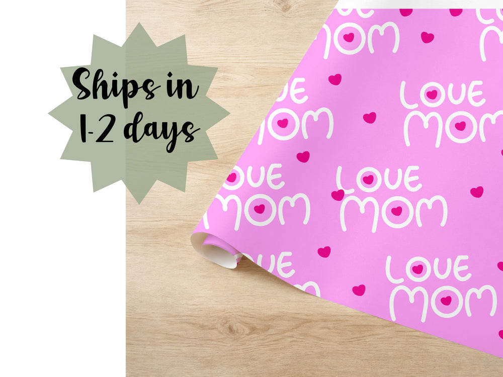 Mothers Day Wrapping Paper New Mom Gift Wrap Love Mom Wrap Roll Mom Birthday From Celebration Roll Pink Red Baby Shower Gift Wrap Decor Pape