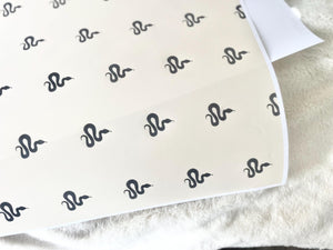 Minimalist Snake Black Cream Pattern Gift Wrapping Paper