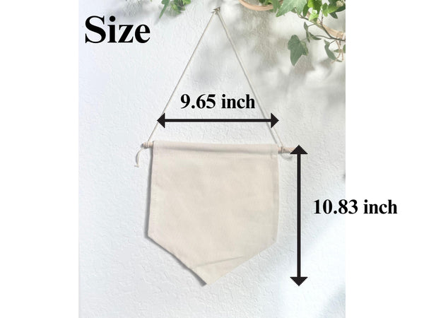 Personalized Fabric Canvas Wall Hanging Sign Banner Boho Custom Name Pennant Nursery Stick Wooden New Baby Shower Floral Girl Sign Birthdate