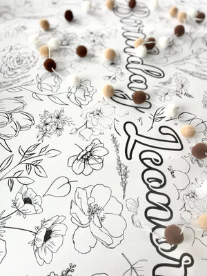 Wildflower Coloring Banner