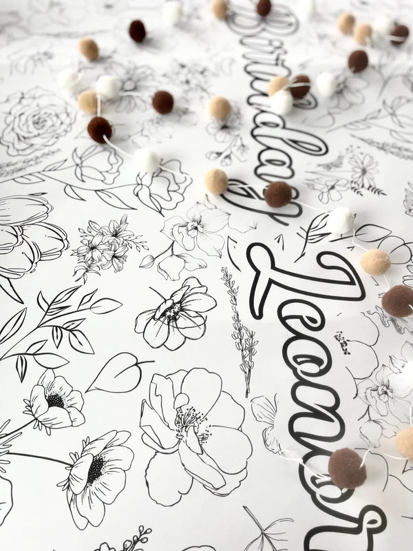 Wildflower Coloring Banner