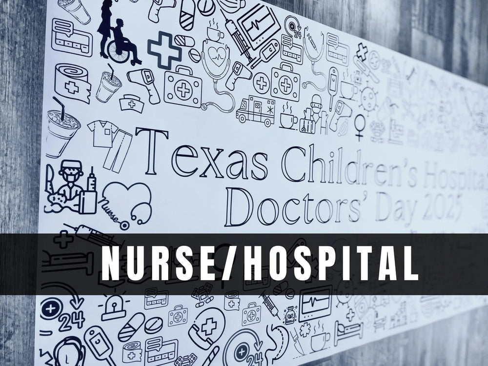 Large Medical Coloring Banner Healthcare