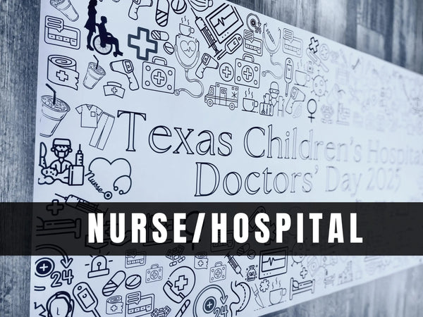 Large Medical Coloring Banner Healthcare