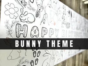 Bunny Theme Coloring Banner
