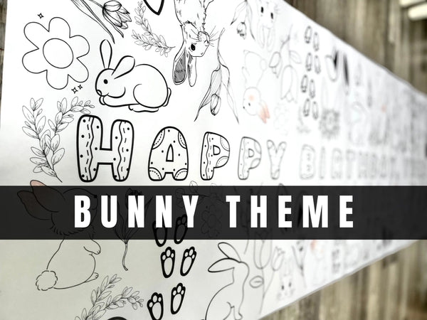 Bunny Theme Coloring Banner