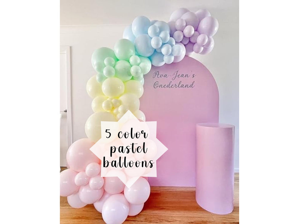 Pastel Balloon Arch Party 100 Pack Multicolor Macaron Birthday Rainbow Party Baby Shower First Birthday Girl Decor DIY Bulk Latex Easter