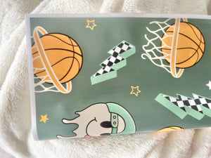Retro Wrapping Paper Basketball