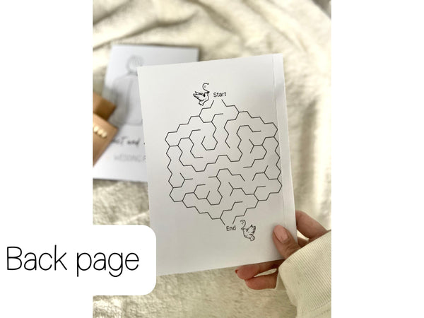 Custom Wedding Name Kid Coloring Book Note for Bride Keepsake Bridal Shower Sentimental Bubbles Interactive Questionnaire Activity Sheet