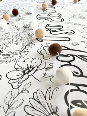 Wildflower Coloring Banner